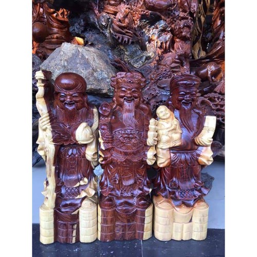 Bộ tam đa gỗ cẩm cao 30cm